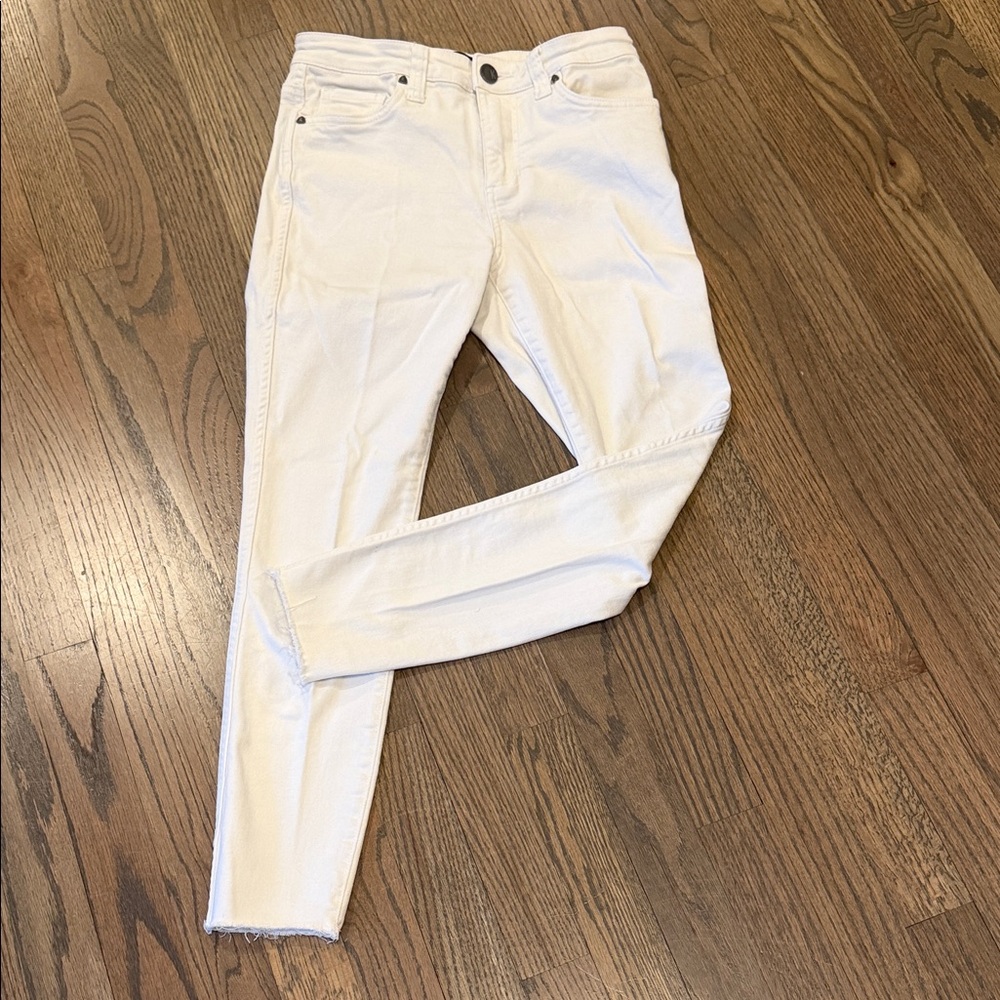 Kut Connie High Rise Ankle Skinny White Jean